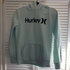 Hurley One Mint Green Fleece Pullover with Graphic Design Across Chess Size XL
